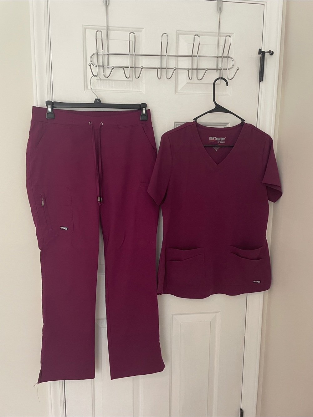 Grey's Anatomy Women's Scrub Set in Burgundy